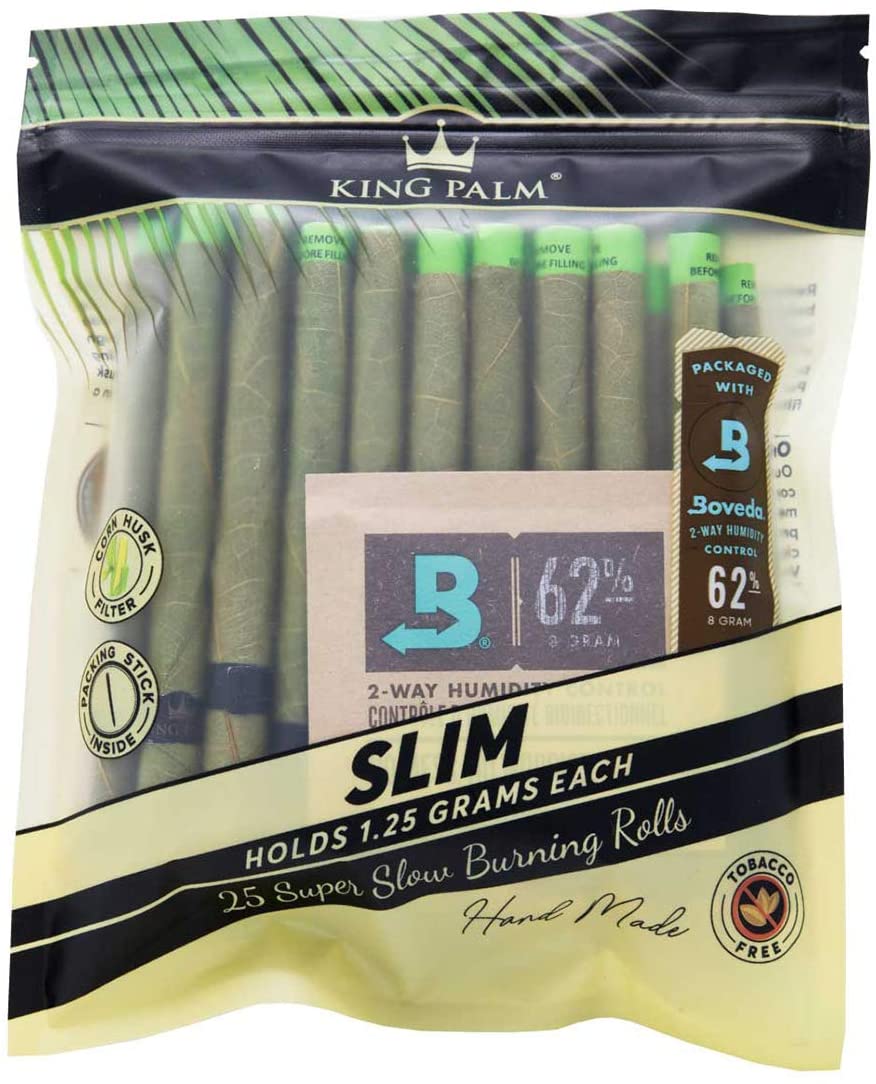 KING PALM SLIM 25 ROLLS 1.25G