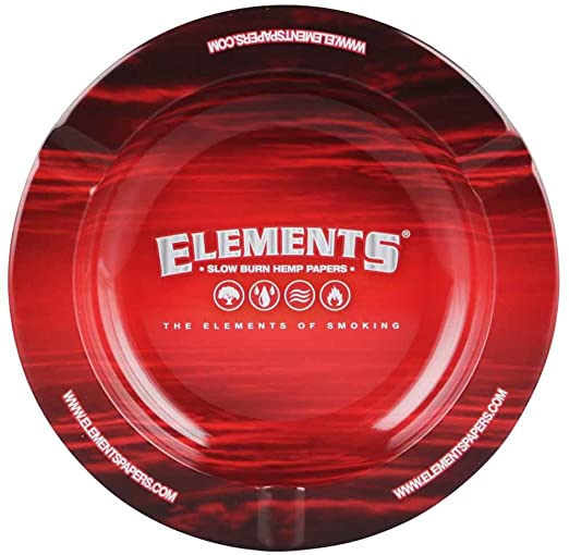 ELEMENTS ROUND RED SMALL TRAY