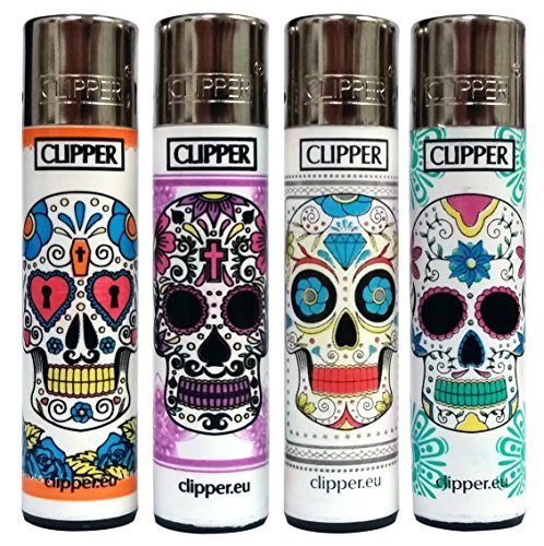 CLIPPER LIGHTERS CP11R RAINBOW SKULLS