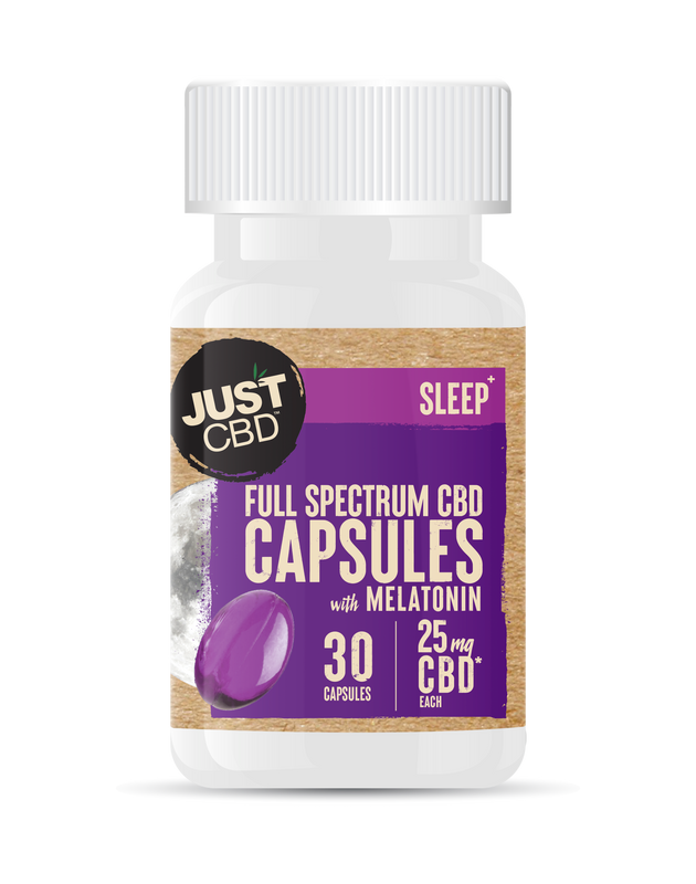 JUST CBD FULL SPECTRUM CBD CAPSULES W MELATONIN (30CT)