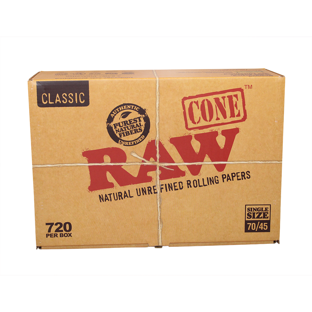 RAW SINGLE SIZE 70/45 CONES (20 CONES PER PACK)