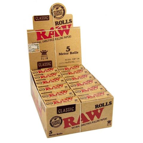 RAW  5M ROLL KING SIZE SLIM 24 PER BOX