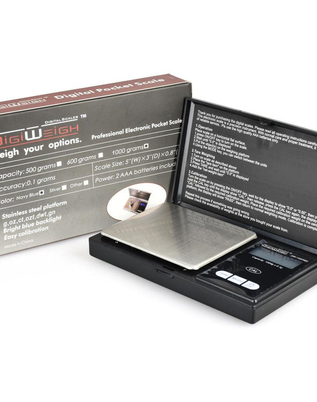 DIGIWEIGH NOTE BOOK STYLE POCKET SCALE 1000G