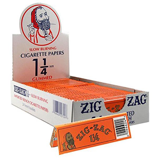 ZIG ZAG PAPER 1 1/4 GUMMED SLOW BURNING