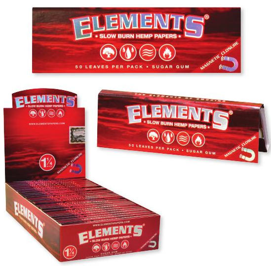 ELEMENTS HEMP 1 1/4 SIZE PAPER SLOW BURN