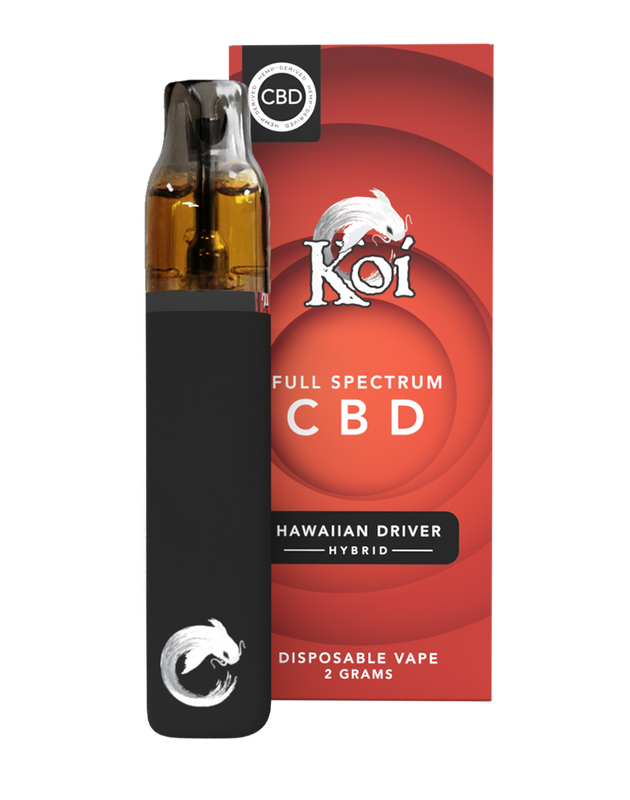 KOI CBD FULL SPECTRUM DISPOSABLE DEVICE 2G HAWAIIAN DRIVER