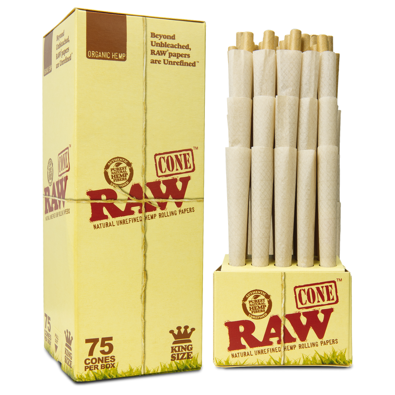 RAW ORGANIC KING SIZE CONES 75CT