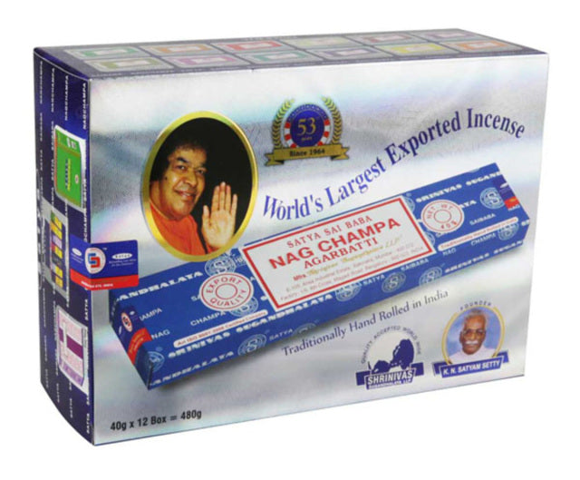 SATYA NAG CHAMPA 40G 12 BOXES