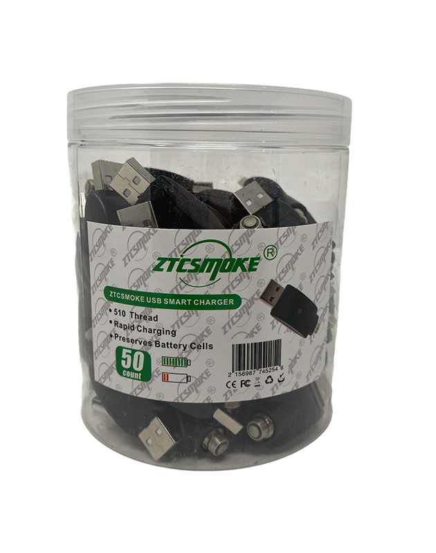 ZTCSMOKE USB CHARGER 510 JAR (50ct)